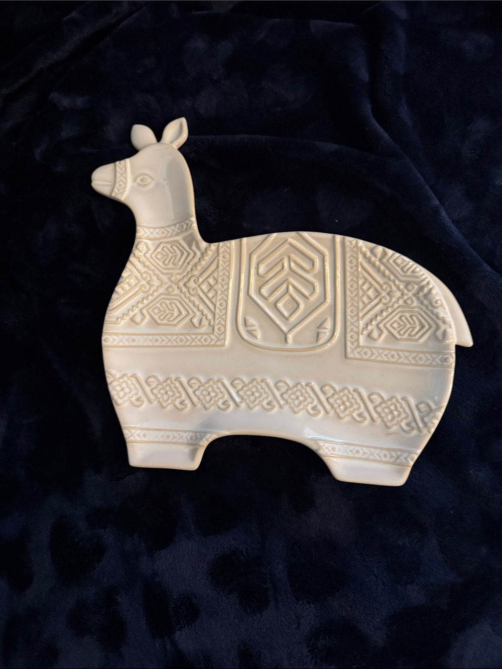 Cream Ceramic Llama Decorative Bathroom tray - Stylish Home Accent